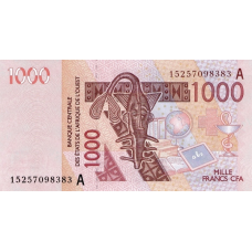 P115Ao Ivory Coast - 1000 Francs Year 2015